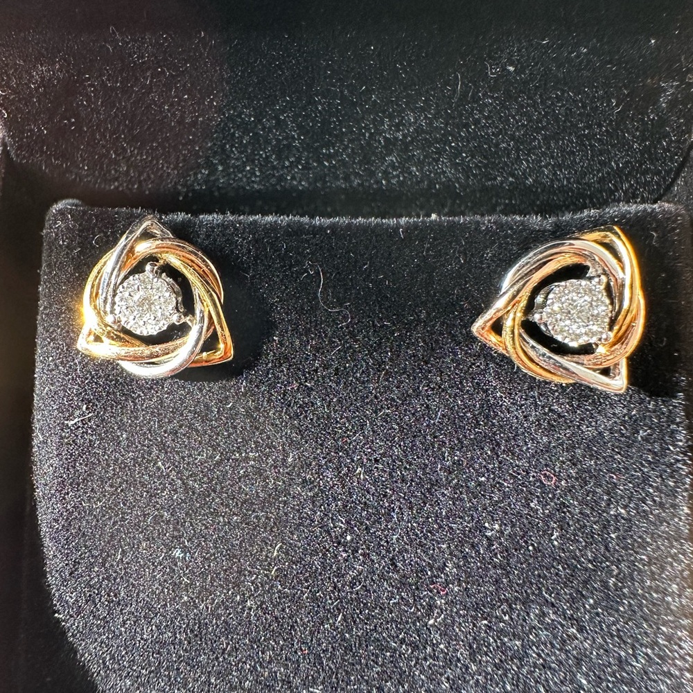 NWT Diamond, Yellow Gold, White Gold - earrings